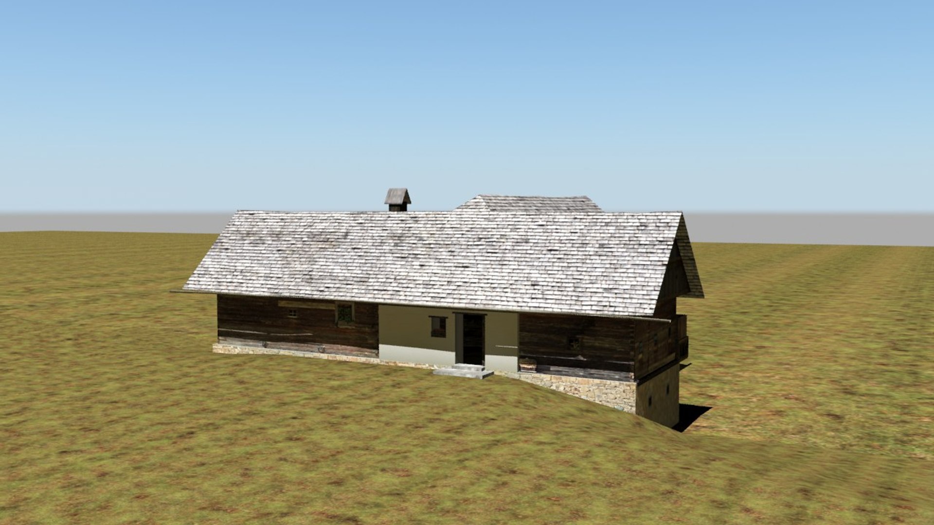 3d model of traditional games houses