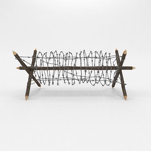 barbed wire obstacle 2 3D model