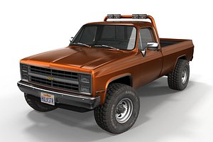 3D model chevrolet silverado 1986