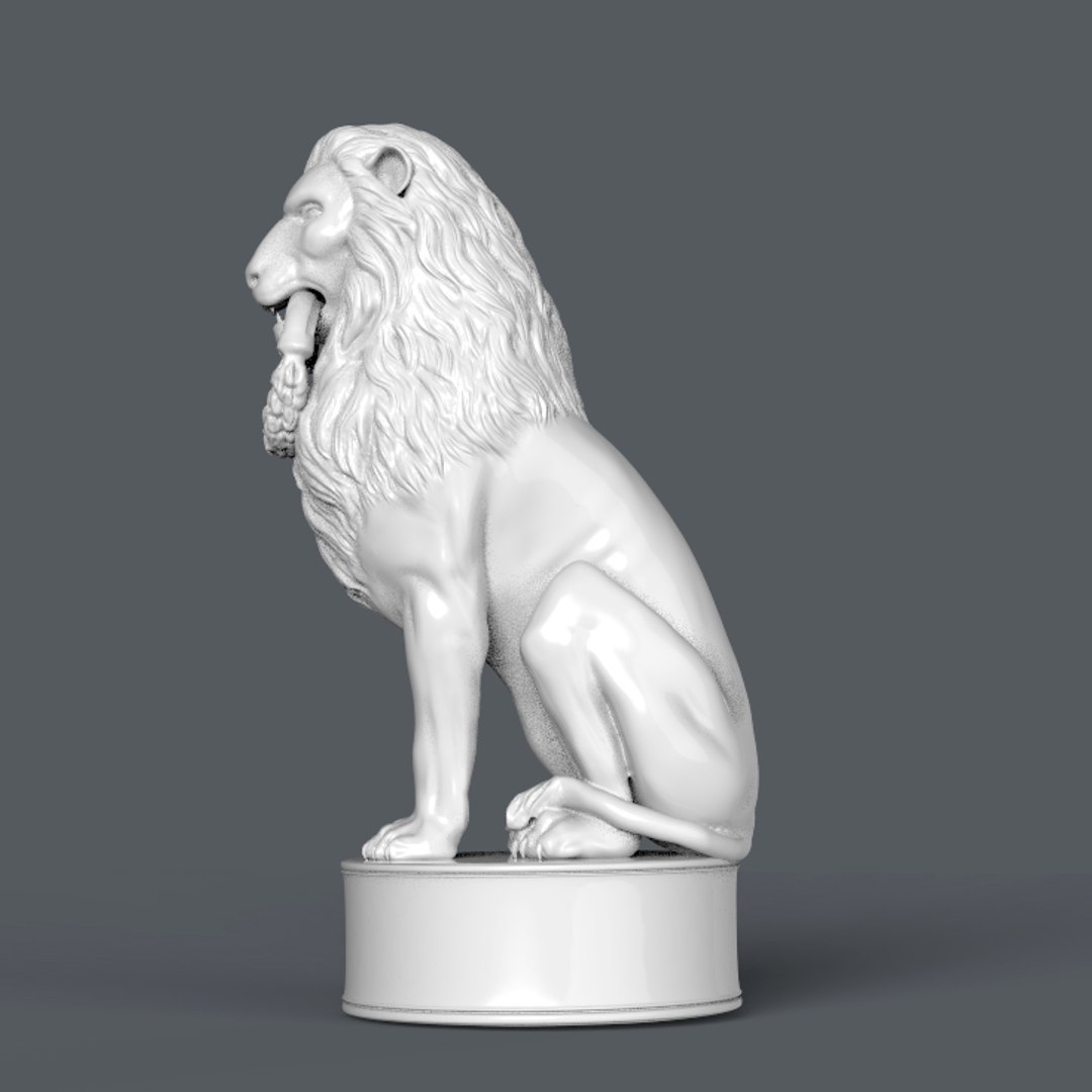 3d max zbrush lion