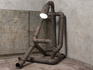 Sad Robot Lamp 3D model