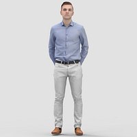Justin Business Standing 2 - 3D Human Model
