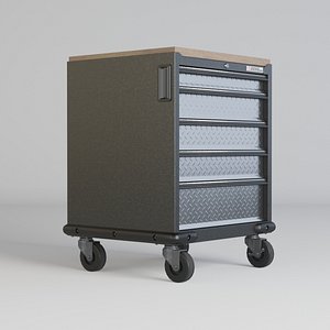 5 Drawer Modular Tool Storage Cabinet 1 PBR 3D model