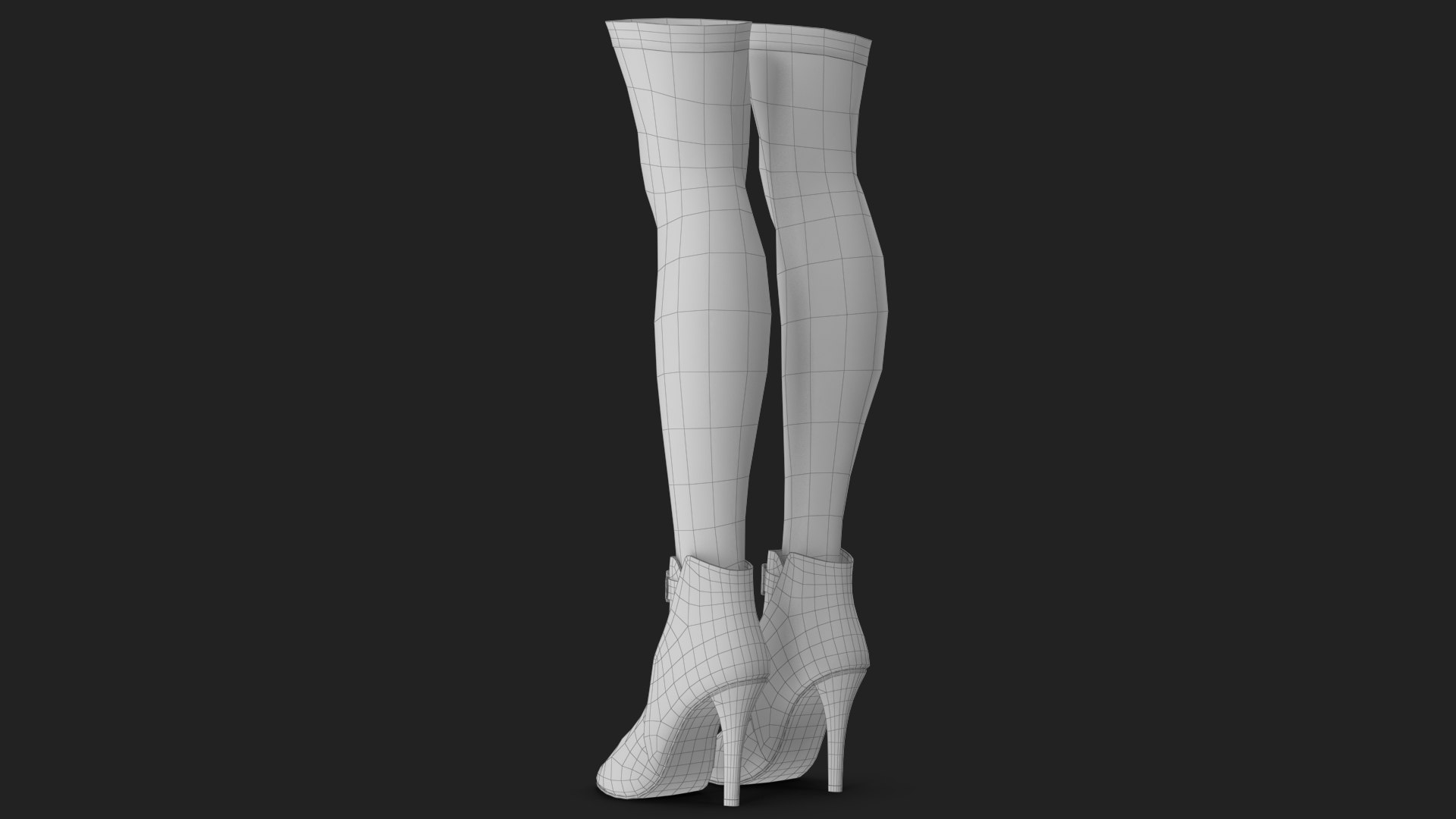 Leather Boots with Stockings 3 3D - TurboSquid 1773323