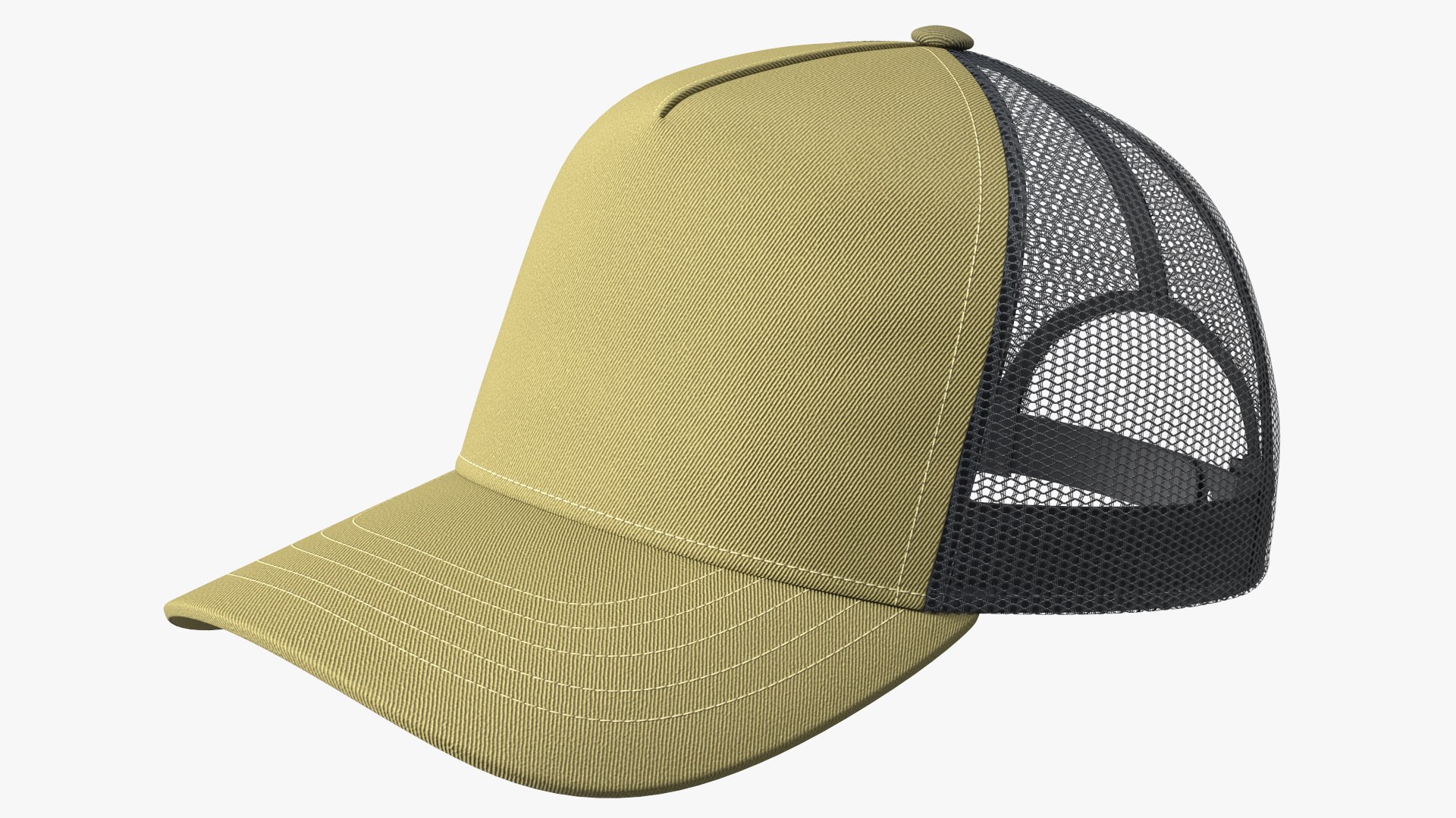 Trucker Cap Olive 3D model preview