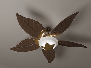 ceiling fan tropical 3d model