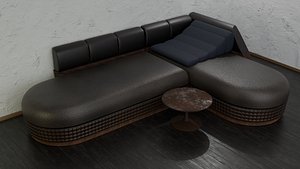 Modern Luxury Lounge Sofa Set High Poly Low Poly Game Ready Archviz