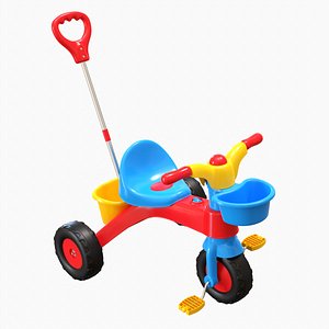 Children Trike Tricycle With Parent Handle 3D model
