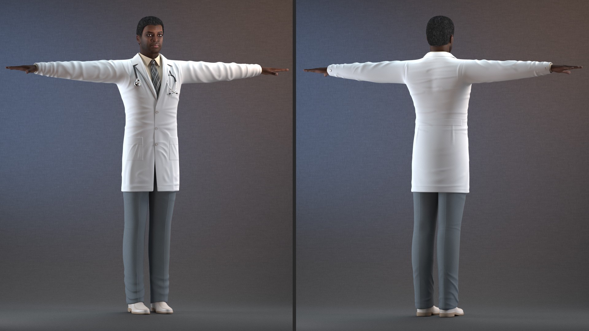 african american male doctor 3D https://p.turbosquid.com/ts-thumb/jM/Q7tc4d/IpU2QlVy/africanamericanmaledoctorriggedvray3dmodel011/jpg/1609692044/1920x1080/fit_q87/f46779e04b60321e78f85bc6cad54157578ca00a/africanamericanmaledoctorriggedvray3dmodel011.jpg