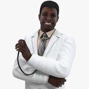 african american male doctor 3D