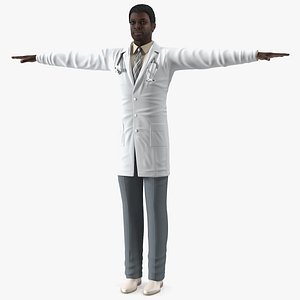 african american male doctor 3D