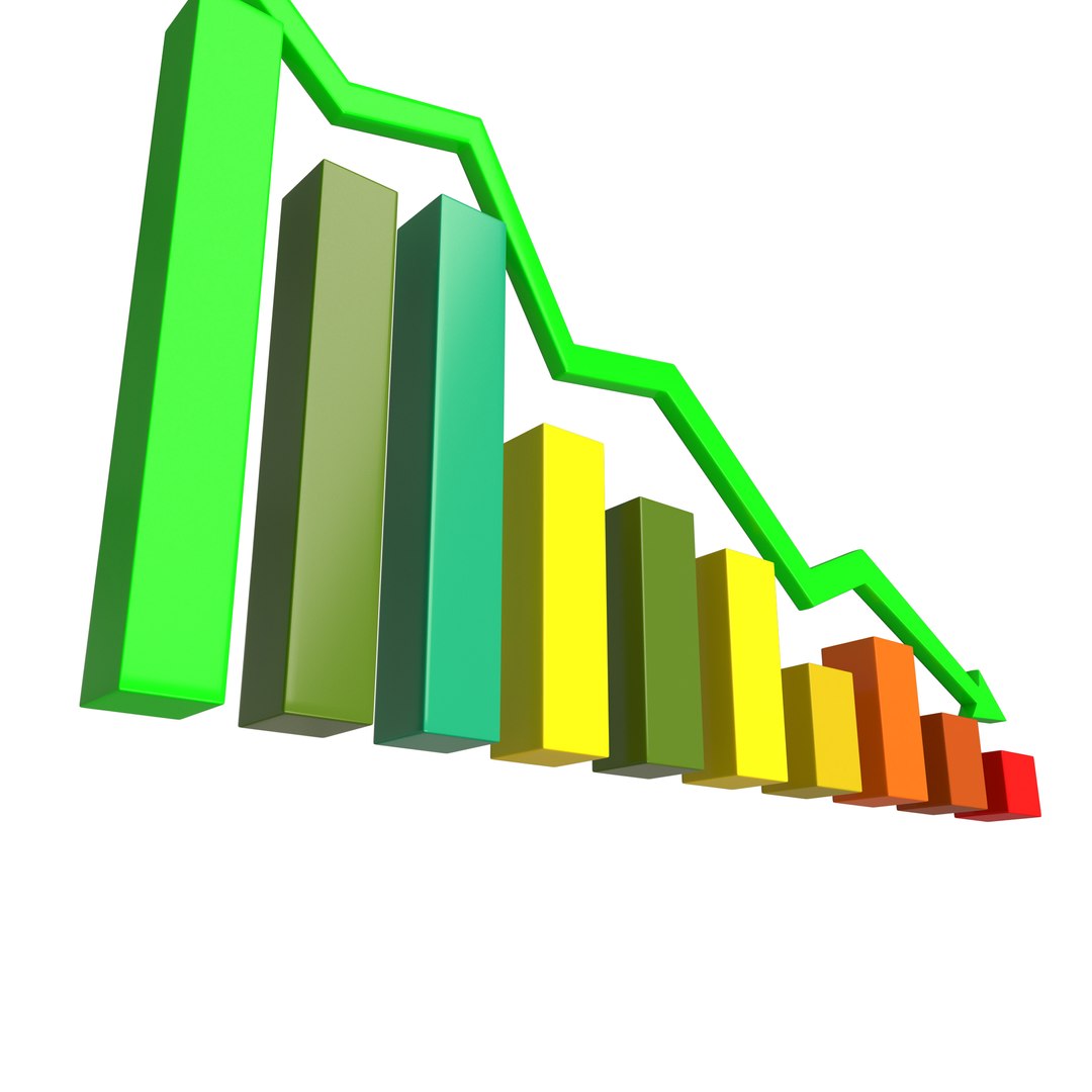 Graph Broken Down 3D - TurboSquid 2028580