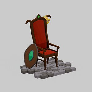 Low-Poly Throne 3D