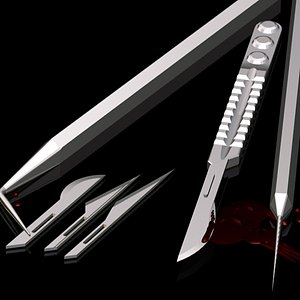 scalpel blade probe 3d model