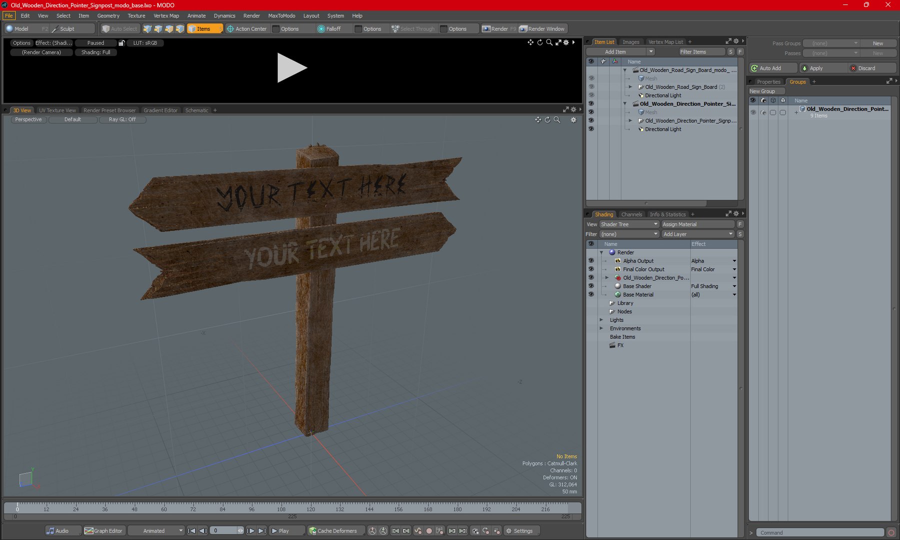 Old Wooden Direction Pointer Signpost Model - TurboSquid 2111363