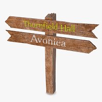 Old Wooden Direction Pointer Signpost