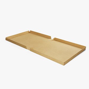 12-inch Kraft Paper Full Open Pizza Box 3D model