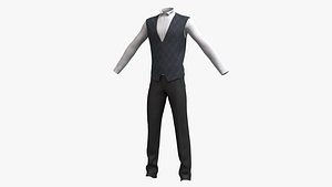 cloth vest pants tuxedo 3D model