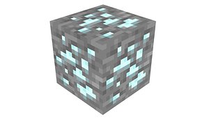 Minecraft Diamonds 3D model