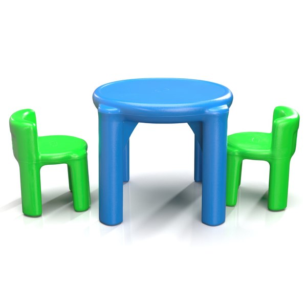 3D Little Tikes Bright And Bold Table One Chair PBR