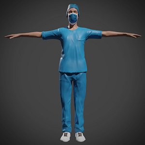 3D surgeon doctor model