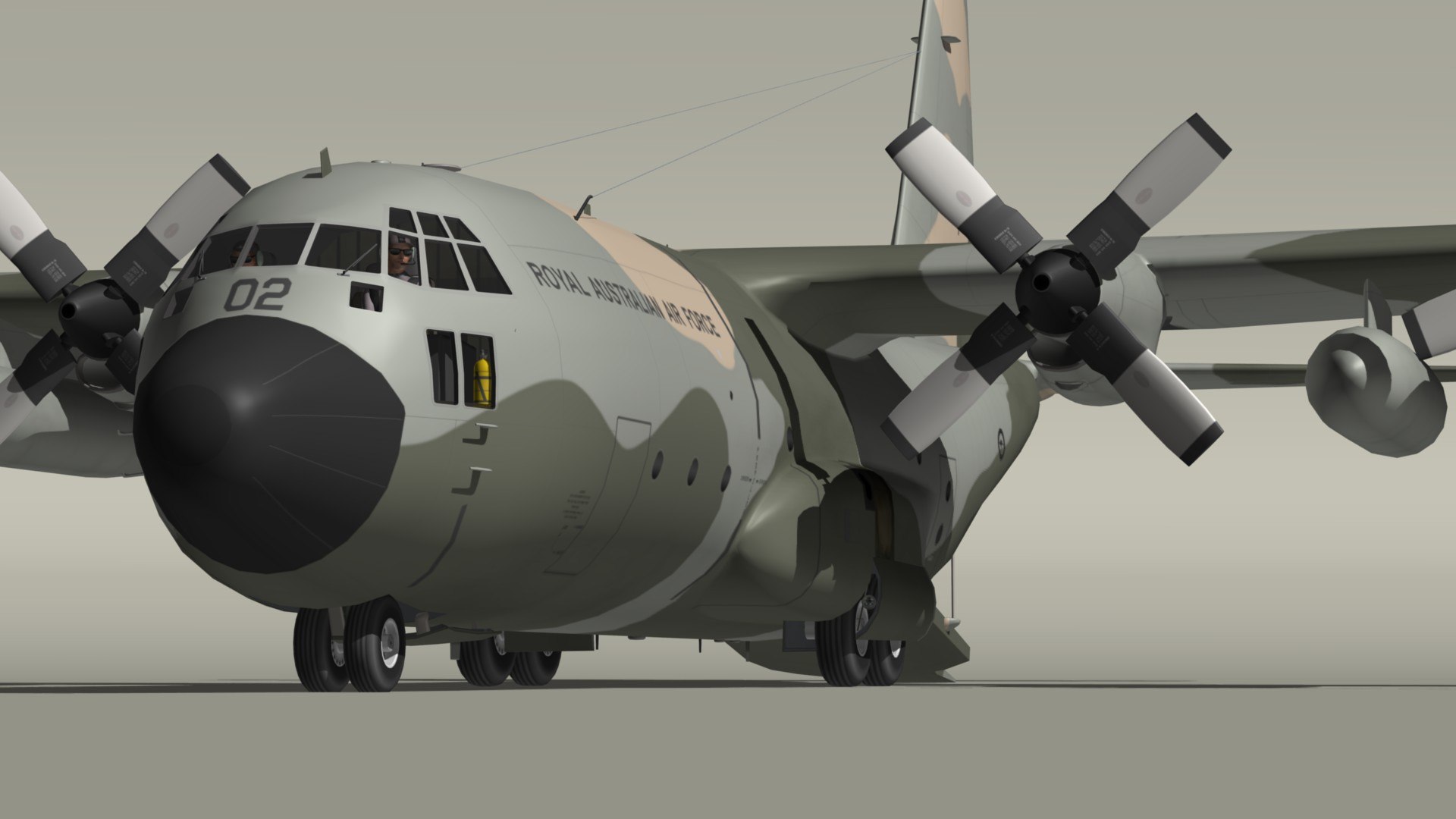 3D Hercules C130 RAAF - TurboSquid 1868712