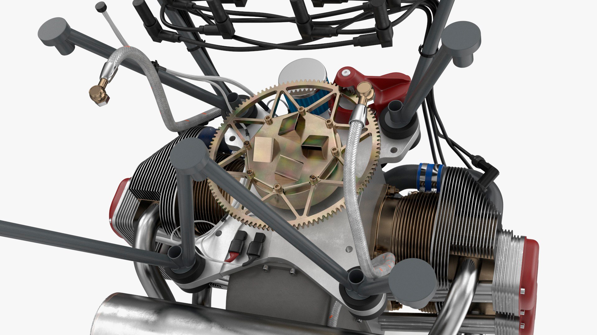 Electronic Fuel Injected Aircraft Engine UL260i 3D Model TurboSquid