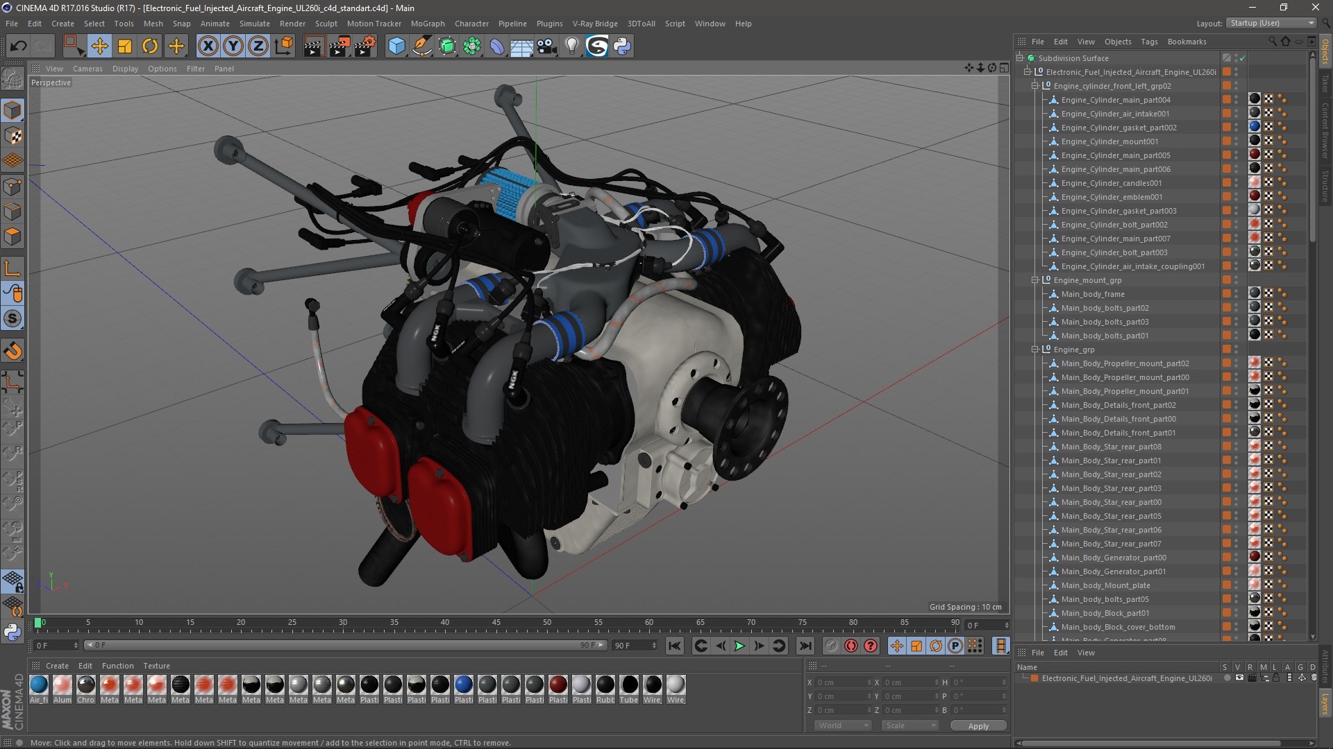 Electronic Fuel Injected Aircraft Engine UL260i 3D Model TurboSquid