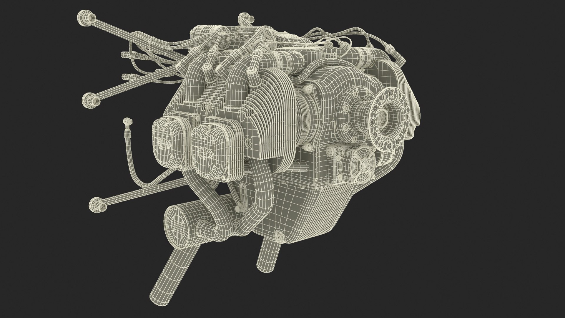 Electronic Fuel Injected Aircraft Engine UL260i 3D Model TurboSquid