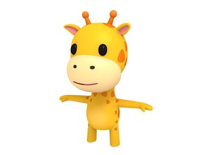3D cartoon giraffe