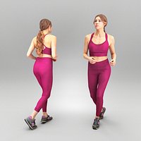 Pretty young woman running 331