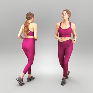 Pretty young woman running 331