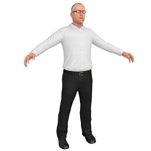 3D old man 1 model