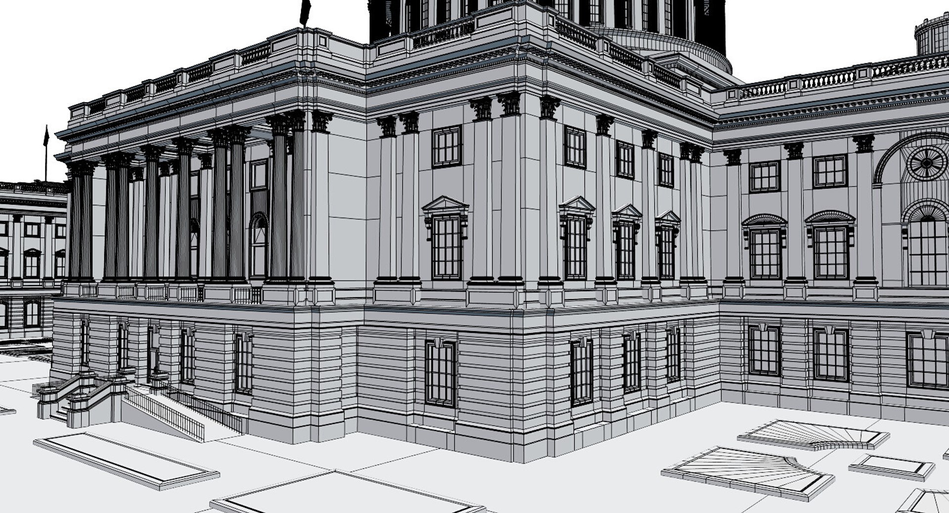 united states capitol building 3d max