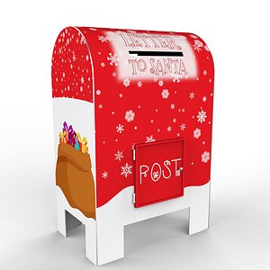 3D North Pole Mailbox for Letters to Santa Claus Christmas