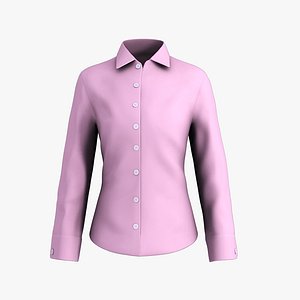 ladies shirt 3d obj