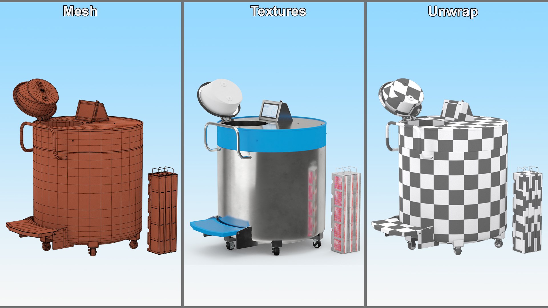 Cryogenic Freezer with Cryoboxes 3D model TurboSquid 1997414