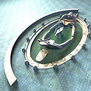 barcaccia fountain 3d c4d