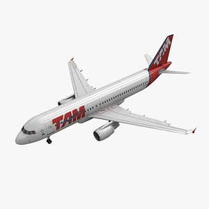 3d airbus a320 tam airlines model