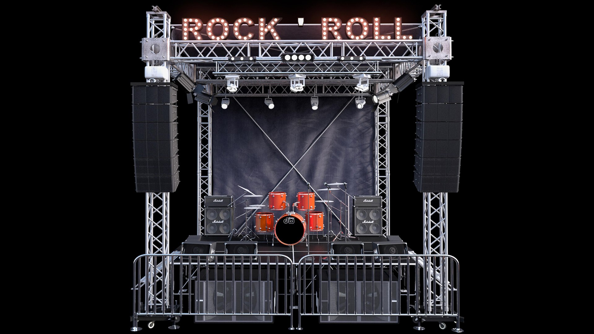 3D Mini Concert Stage 2 - TurboSquid 1875296