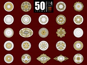 3D model rosettes pack