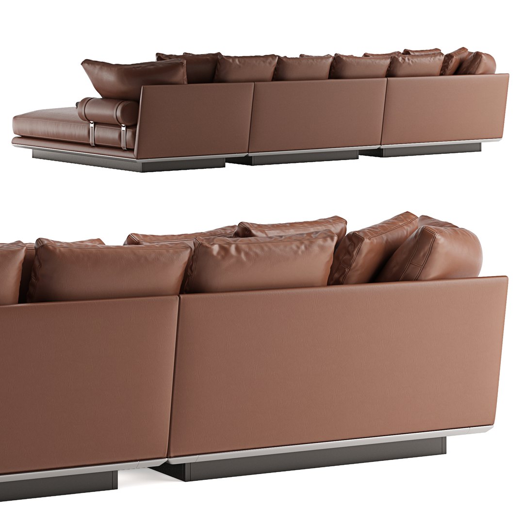 3D B E B Italia Noonu L Leather Sofa Model - TurboSquid 1740633