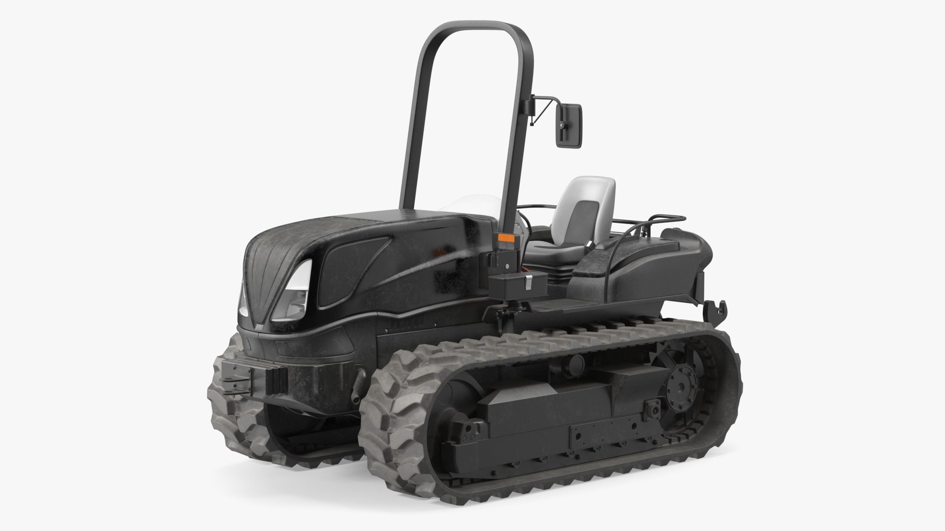 Tracked Tractor Dirty Rigged 3D model preview