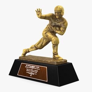 3D Yellow Heisman Memorial Trophy model