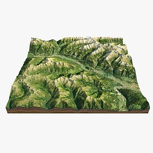 3D Austrian Alps Valley