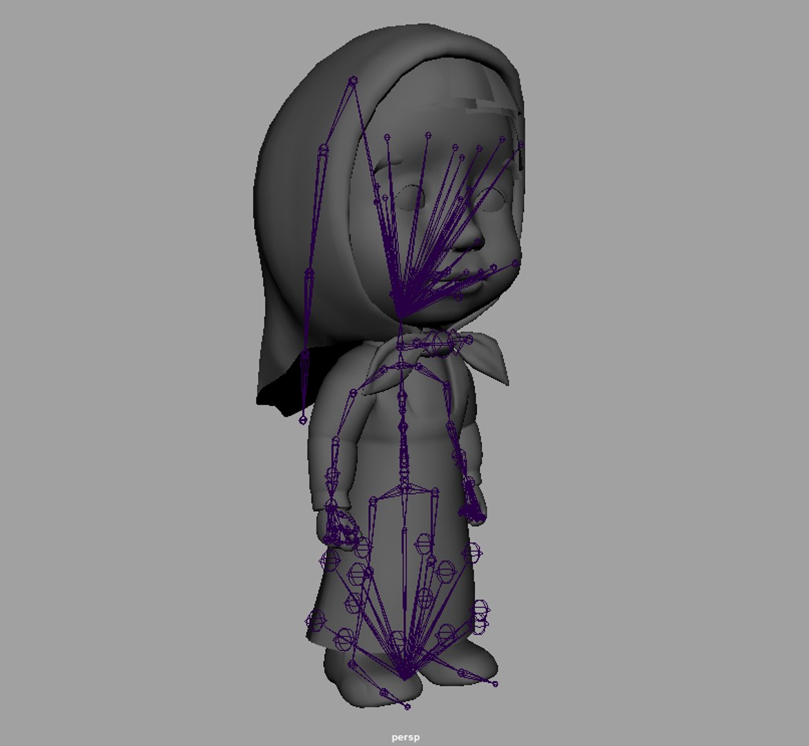 3d Cartoon Rig Model