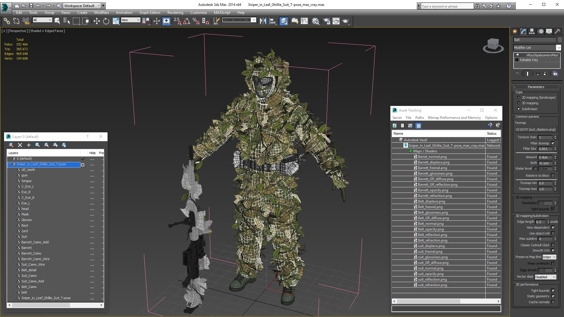 Sniper in Leaf Ghillie Suit T-pose model https://p.turbosquid.com/ts-thumb/jN/dixPSa/bP/sniperinleafghilliesuittposec4dmodel024/jpg/1668731661/1920x1080/fit_q87/b4ae7043390c082ddf323d80b6f81beb3c3cd6b8/sniperinleafghilliesuittposec4dmodel024.jpg