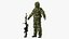Francotirador en Leaf Ghillie Suit T-pose