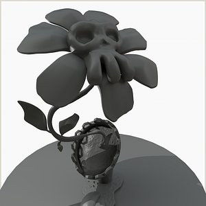 zomby plant poisonous flower 3D model