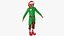 3D Christmas Elf Male 4 model